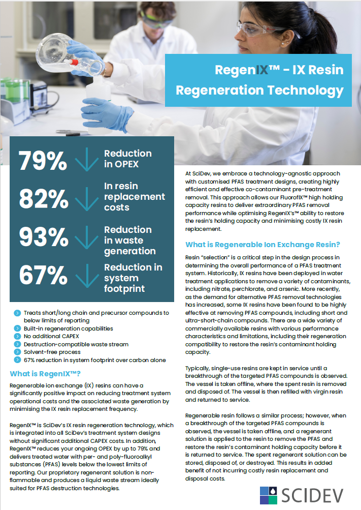 regenix resin regeneration brochure image